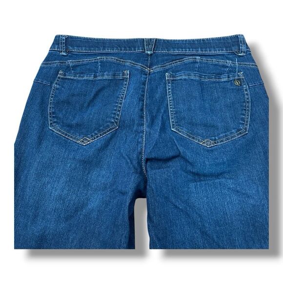 Democracy “Ab"solution Booty Lift Straight Leg Indigo Jeans Women’s Size 14 - Picture 11 of 15